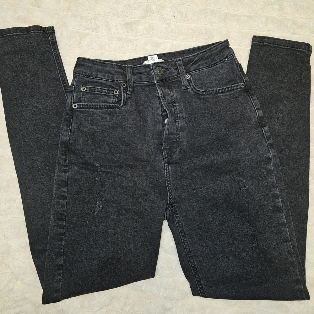 Forever 21 Charcoal Skinny Jeans